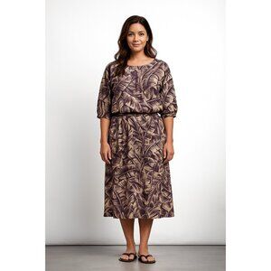 VINTAGE 90S HILO HATTIE HAWAIIAN ORIGINAL 2 piece set top skirt banana leaf XL